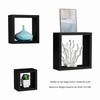 Hastings Home Floating Shelves, Cube Wall Set with Hidden Brackets, 3 Sizes to Display Decor, Books, Photos, (Black 484899FEC